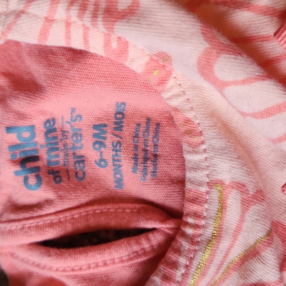 Child Of Mine | Pink Shell Print Baby Dress with Bow - Picture 4 of 7